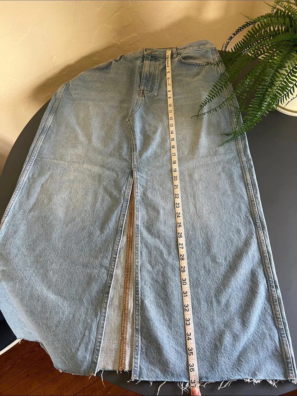 Madewell Light Blue Relaxed Denim Skirt